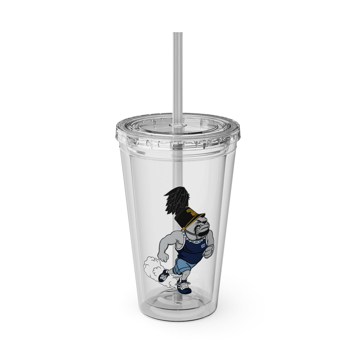 The Citadel, Running Spike, Sunsplash Tumbler with Straw, 16oz