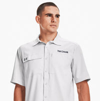 Load image into Gallery viewer, The Citadel Under Armour Men&#39;s Motivate Coach Woven Shirt- Halo Gray

