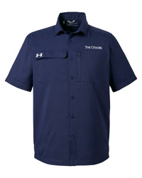 Load image into Gallery viewer, The Citadel Under Armour Men&#39;s Motivate Coach Woven Shirt- NAvy
