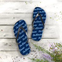 Load image into Gallery viewer, The Citadel, Script Patterned Flip Flops

