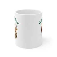 Load image into Gallery viewer, The Citadel, Spike with Reindeer, Happy Holiday! Mug 11oz
