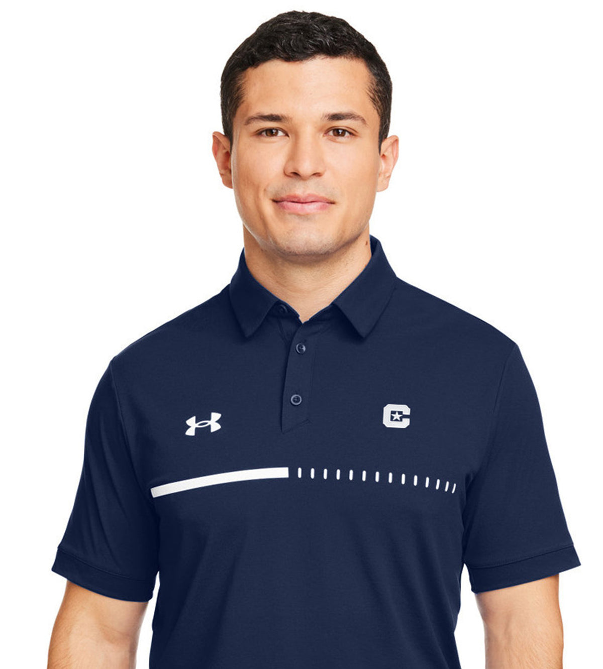 The Citadel C Under Armour Men's Title Polo-Navy
