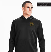 Load image into Gallery viewer, The Citadel, Customizable (Your Year) Ring Bezel Design, Under Armour Men&#39;s Storm Armour Fleece Hooded Sweatshirt
