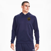 Load image into Gallery viewer, The Citadel, Customizable (Your Year) Ring Bezel Design, Under Armour Men&#39;s Storm Armour Fleece Hooded Sweatshirt- Navy
