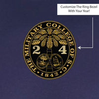 Load image into Gallery viewer, The Citadel, Customizable (Your Year) Ring Bezel Design, Under Armour Men&#39;s Storm Armour Fleece Hooded Sweatshirt- Navy
