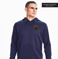Load image into Gallery viewer, The Citadel, Customizable (Your Year) Ring Bezel Design, Under Armour Men&#39;s Storm Armour Fleece Hooded Sweatshirt
