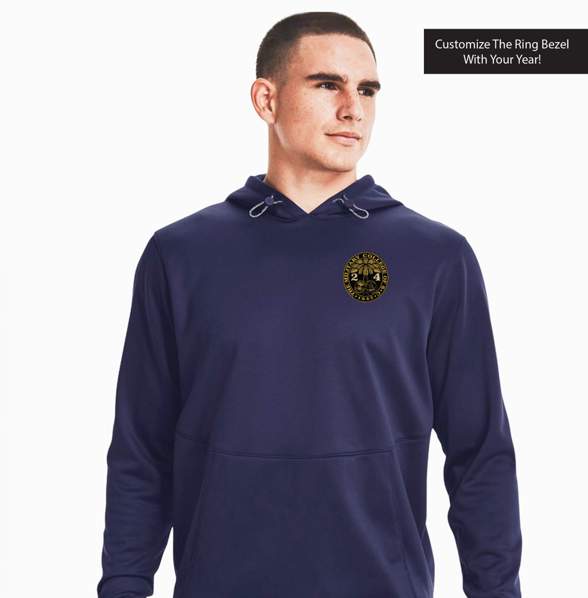 The Citadel, Customizable (Your Year) Ring Bezel Design, Under Armour Men's Storm Armour Fleece Hooded Sweatshirt