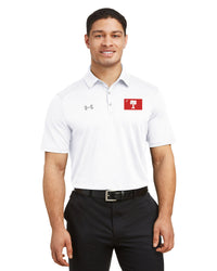 Load image into Gallery viewer, Big Red Palmetto Flag Under Armour Men&#39;s Tech™ Polo- White
