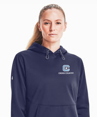 Load image into Gallery viewer, The Citadel C, Cross Country,  Under Armour Ladies&#39; Storm Armour Fleece Hoodie- Navy
