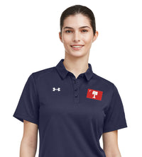 Load image into Gallery viewer, Big Red Palmetto Flag Under Armour Ladies&#39; Tech™ Polo- Navy
