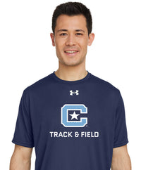 Load image into Gallery viewer, The Citadel, Club Sport - Track &amp; Field,  Under Armour Men&#39;s Team Tech T-Shirt- Navy
