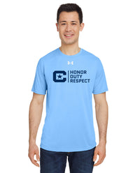Load image into Gallery viewer, Honor Duty Respect Under Armour Men&#39;s Team Tech T-Shirt- Carolina Blue
