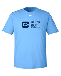 Load image into Gallery viewer, Honor Duty Respect Under Armour Men&#39;s Team Tech T-Shirt- Carolina Blue
