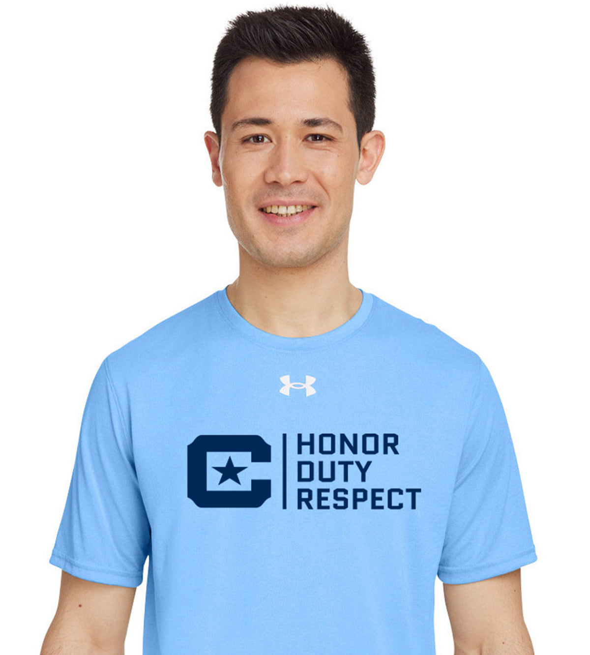 Honor Duty Respect Under Armour Men's Team Tech T-Shirt- Carolina Blue