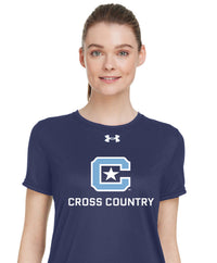 Load image into Gallery viewer, The Citadel, Club Sport - Cross Country, Under Armour Ladies&#39; Team Tech T-Shirt- Navy
