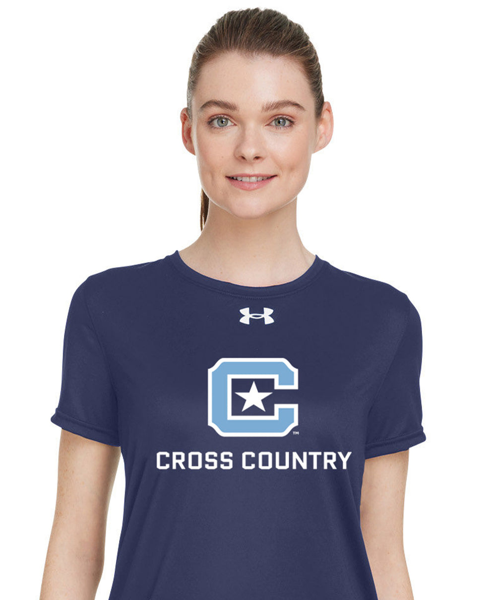 The Citadel, Club Sport - Cross Country, Under Armour Ladies' Team Tech T-Shirt- Navy