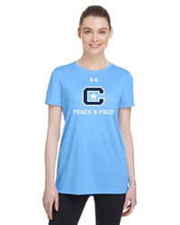Load image into Gallery viewer, The Citadel, Club Sport - Track &amp; Field, Under Armour Ladies&#39; Team Tech T-Shirt- Carolina Blue
