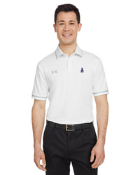Load image into Gallery viewer, Barracks, Under Armour Men&#39;s Tipped Teams Performance Polo-White
