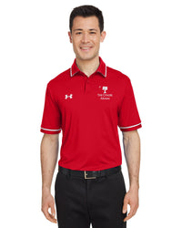 Load image into Gallery viewer, Big Red Palmetto Alumni Under Armour Men&#39;s Tipped Teams Performance Polo-Red
