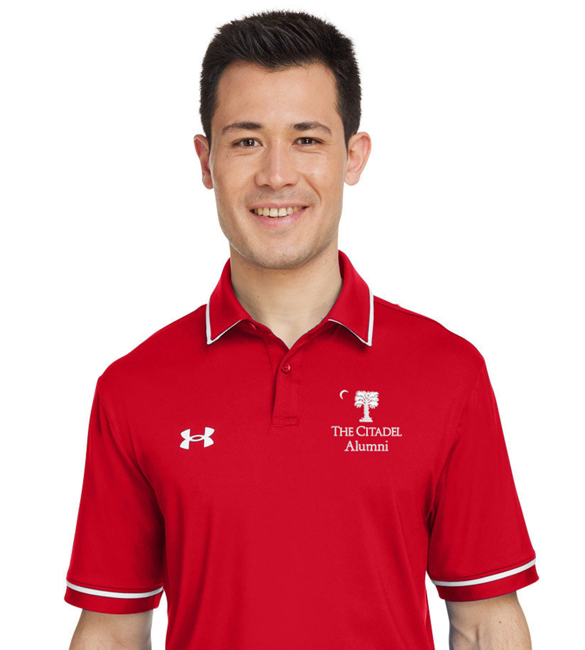 Big Red Palmetto Alumni Under Armour Men's Tipped Teams Performance Polo-Red