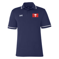 Load image into Gallery viewer, Big Red Palmetto Flag, Under Armour Men&#39;s Tipped Teams Performance Polo- Navy
