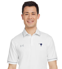 Load image into Gallery viewer, Big Red Palmetto Under Armour Men&#39;s Tipped Teams Performance Polo- White
