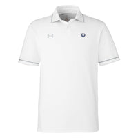 Load image into Gallery viewer, Bulldog, Under Armour Men&#39;s Tipped Teams Performance Polo-White
