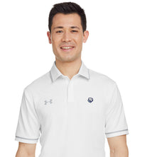 Load image into Gallery viewer, Bulldog, Under Armour Men&#39;s Tipped Teams Performance Polo-White
