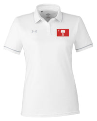 Load image into Gallery viewer, Big Red Palmetto Flag, Under Armour Ladies&#39; Tipped Teams Performance Polo
