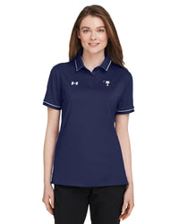 Load image into Gallery viewer, Big Red Palmetto Under Armour Ladies&#39; Tipped Teams Performance Polo- Navy

