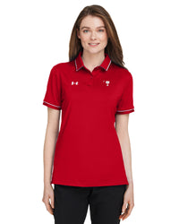 Load image into Gallery viewer, Big Red Palmetto Under Armour Ladies&#39; Tipped Teams Performance Polo- Red
