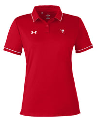 Load image into Gallery viewer, Big Red Palmetto Under Armour Ladies&#39; Tipped Teams Performance Polo- Red
