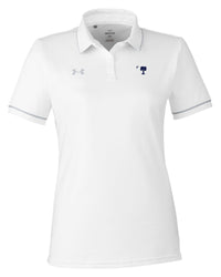 Load image into Gallery viewer, Big Red Palmetto Under Armour Ladies&#39; Tipped Teams Performance Polo- White
