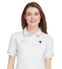 Load image into Gallery viewer, Big Red Palmetto Under Armour Ladies&#39; Tipped Teams Performance Polo- White
