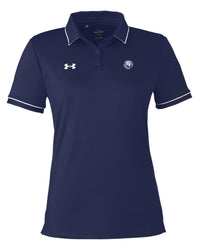 Load image into Gallery viewer, Bulldog Under Armour Ladies&#39; Tipped Teams Performance Polo- Navy
