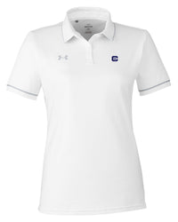 Load image into Gallery viewer, The Citadel C Under Armour Ladies&#39; Tipped Teams Performance Polo-White
