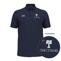 Load image into Gallery viewer, The Citadel, Big Red, Under Armour Men&#39;s Trophy Level Polo - Navy
