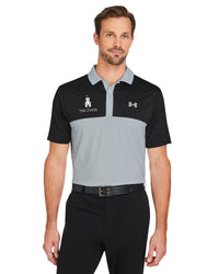 Load image into Gallery viewer, The Citadel, Barracks, Under Armour Men&#39;s Performance 3.0 Colorblock Polo - Black - Grey
