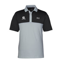 Load image into Gallery viewer, The Citadel, C Star, Under Armour Men&#39;s Performance 3.0 Colorblock Polo - Black - Grey
