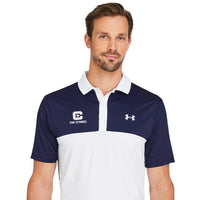 Load image into Gallery viewer, The Citadel, C Star, Under Armour Men&#39;s Performance 3.0 Colorblock Polo - Navy - White
