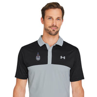 Load image into Gallery viewer, The Citadel, Spike Logo, Under Armour Men&#39;s Performance 3.0 Colorblock Polo - Black - Grey
