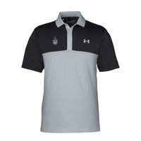 Load image into Gallery viewer, The Citadel, Spike Logo, Under Armour Men&#39;s Performance 3.0 Colorblock Polo - Black - Grey
