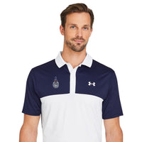 Load image into Gallery viewer, The Citadel, Spike Logo, Under Armour Men&#39;s Performance 3.0 Colorblock Polo - Navy - White
