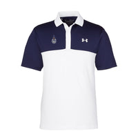 Load image into Gallery viewer, The Citadel, Spike Logo, Under Armour Men&#39;s Performance 3.0 Colorblock Polo - Navy - White
