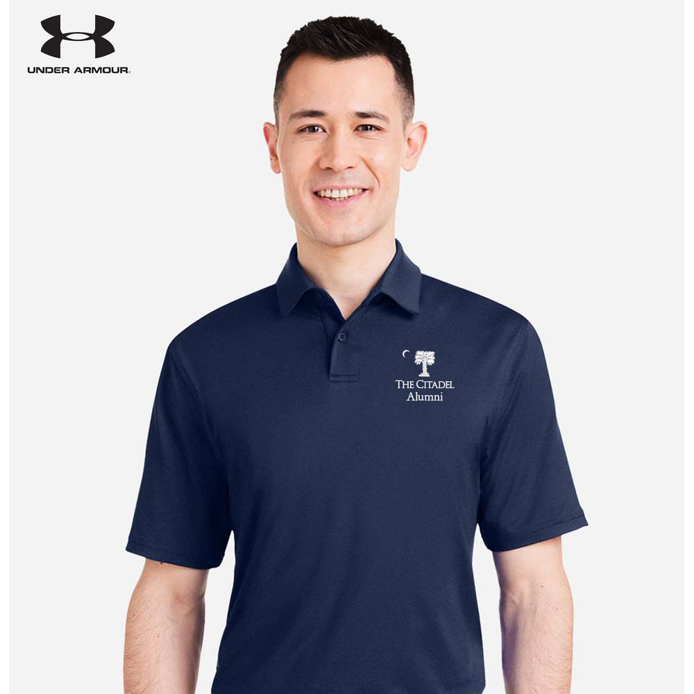 The Citadel, Alumni, BRP Palm Tree, Under Armour Recycled Polo - Navy Blue