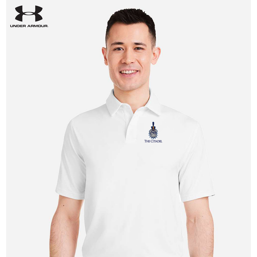 The Citadel Alumni, Spike, Under Armour Recycled Polo - White