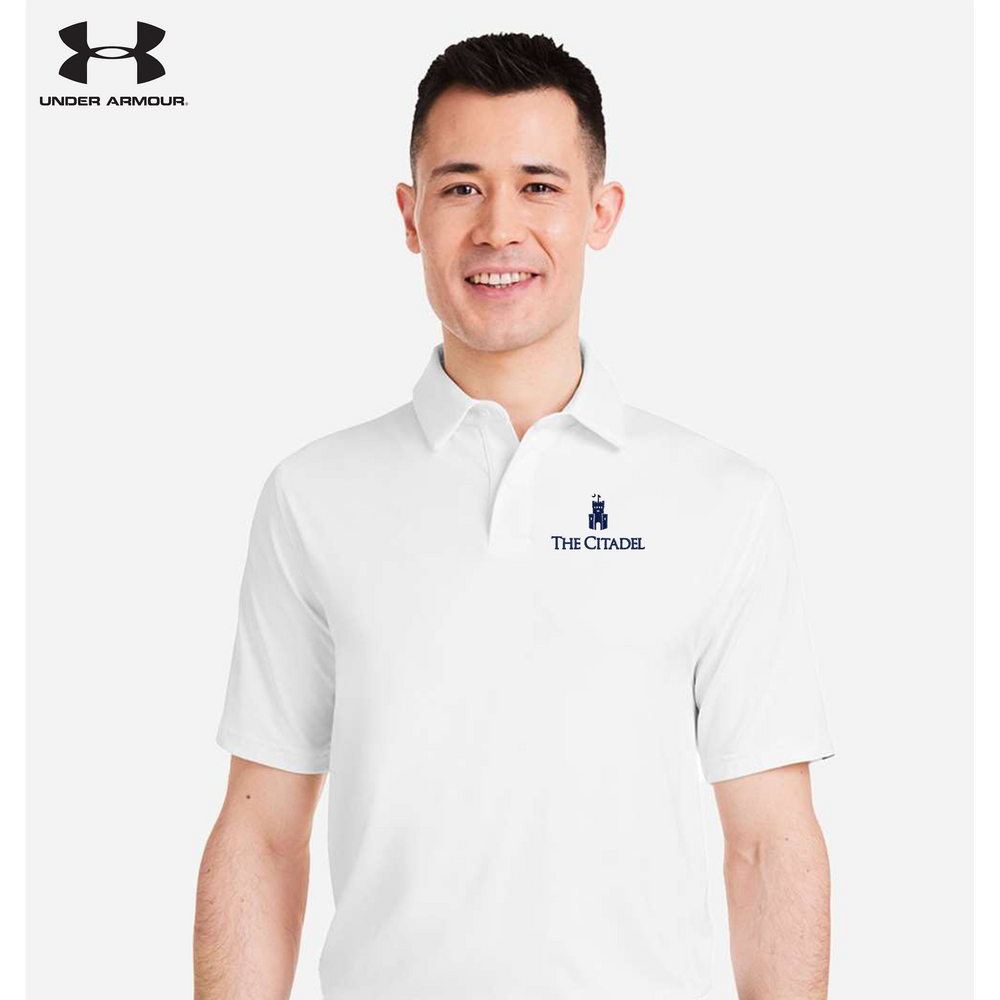 The Citadel, Barracks, Under Armour Recycled Polo - White