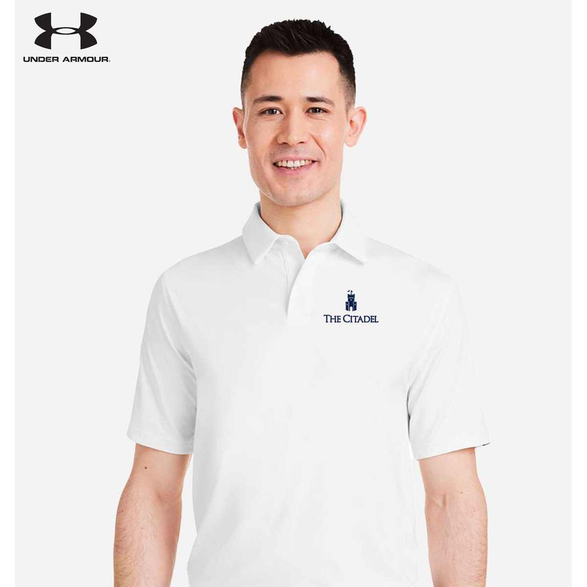 The Citadel, Barracks, Under Armour Recycled Polo - White