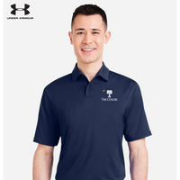 Load image into Gallery viewer, The Citadel, BRP Palm Tree, Under Armour Recycled Polo - Navy Blue

