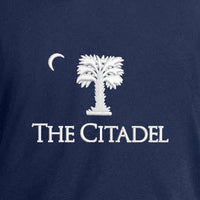 Load image into Gallery viewer, The Citadel, BRP Palm Tree, Under Armour Recycled Polo - Navy Blue
